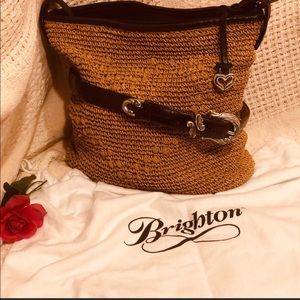 Beautiful brighton straw satchel
